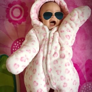 Quiltex Baby Kitty hooded pram 3-6 months